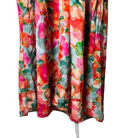 Soft Surroundings Evalina Maxi Dress 2X Plus Floral Chiffon Pockets Tropical - Picture 5 of 12